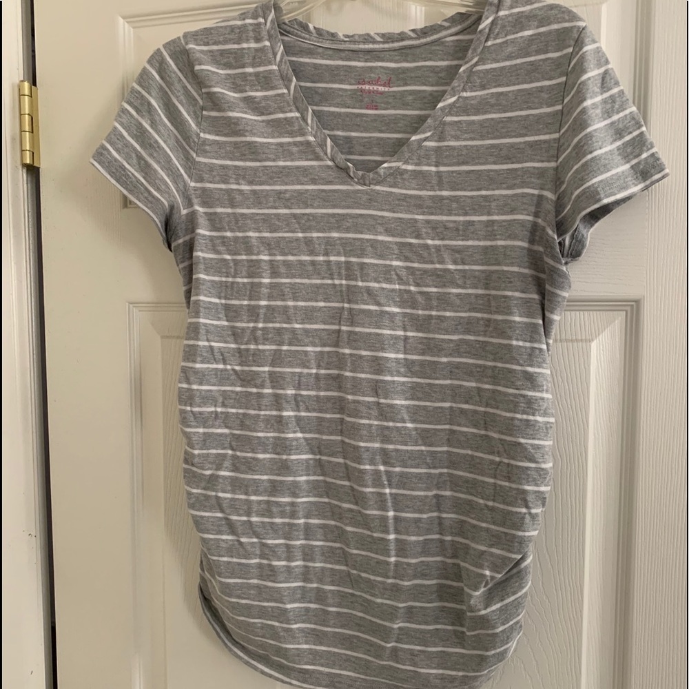 Grey cotton maternity t shirt